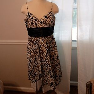 Blue and white print dress size 14